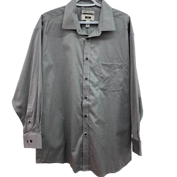 Joseph Abboud Other - Joseph Abboud Mens Gray Non Iron Long Sleeve Button Up Shirt Size 17.5 (32/33)